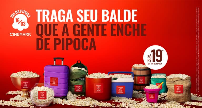 A Cinemark decidiu comemorar o Dia da Pipoca, celebrado em 11 de março, em grande estilo, com uma ação nacional inédita.