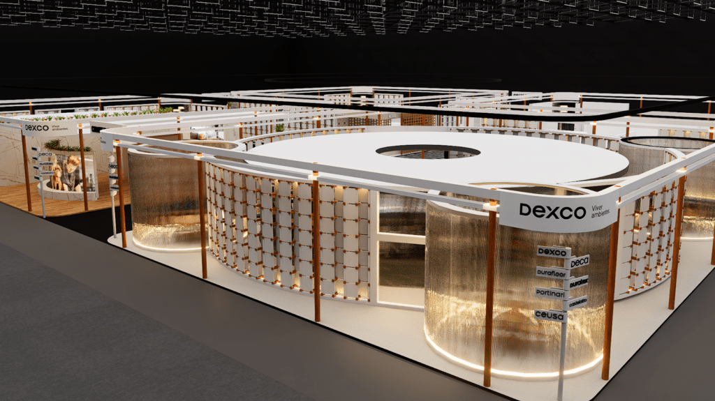 A Dexco decidiu levar para a Expo Revestir uma evolução da sua já consagrada Cidade Dexco, que agora se destaca pela proposta conceitual.