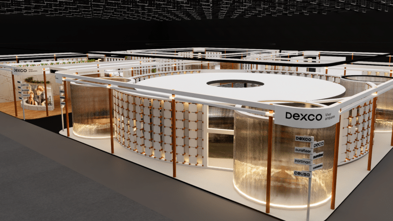 A Dexco decidiu levar para a Expo Revestir uma evolução da sua já consagrada Cidade Dexco, que agora se destaca pela proposta conceitual.