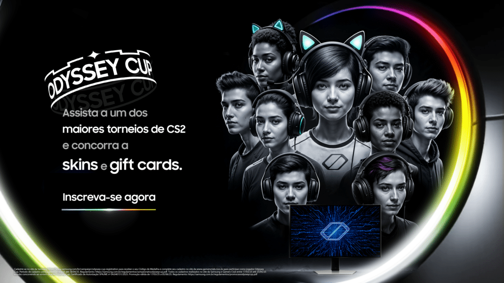 A Samsung anunciou a Odyssey Cup1, campeonato que visa promover uma competição entre jogadores de todo o Brasil no jogo Counter-Strike 2.