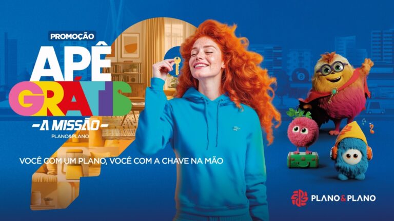 A Plano&Plano estreia sua nova promoção “Apê Grátis – A Missão”, que sorteará dois apartamentos grátis com vale compras de R mil.