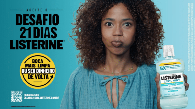 LISTERINE, referência no mercado de antissépticos bucais, apresenta uma campanha inovadora no segmento de higiene oral.