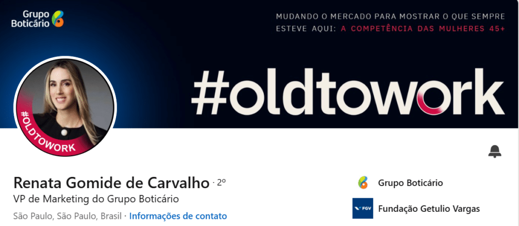 O Boticário lança o movimento #OldToWork, provocação ao mercado sobre a valorização da experiência e competência das mulheres 45+.
