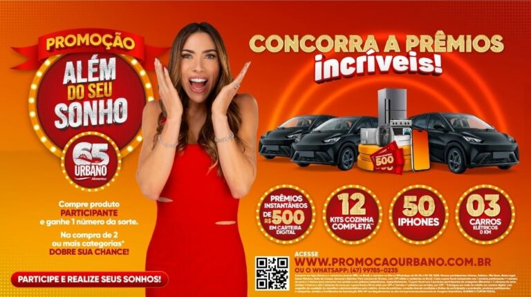 A Urbano Alimentos, uma das maiores empresas brasileiras do setor alimentício do Brasil, celebra 65 anos com a promoção "Além do seu sonho”.