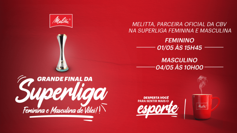 A Melitta, patrocinadora oficial da Superliga Feminina e Masculina de Vôlei, agitará a torcida nas finais com uma série de ativações.