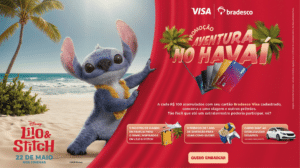 O Bradesco lança, para celebrar a estreia do live-action de Lilo & Stitch, que chega aos cinemas brasileiros, a promoção "Aventura no Havaí".