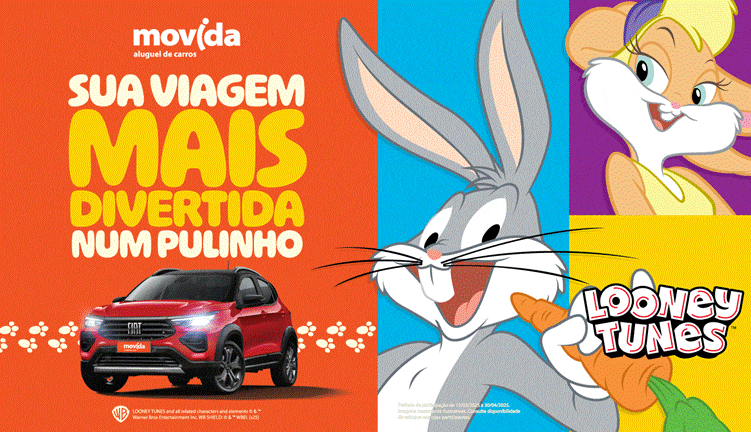 A Movida estreia uma nova campanha de Páscoa, repleta de diversão com os Looney Tunes, a icônica série de animação da Warner Bros.