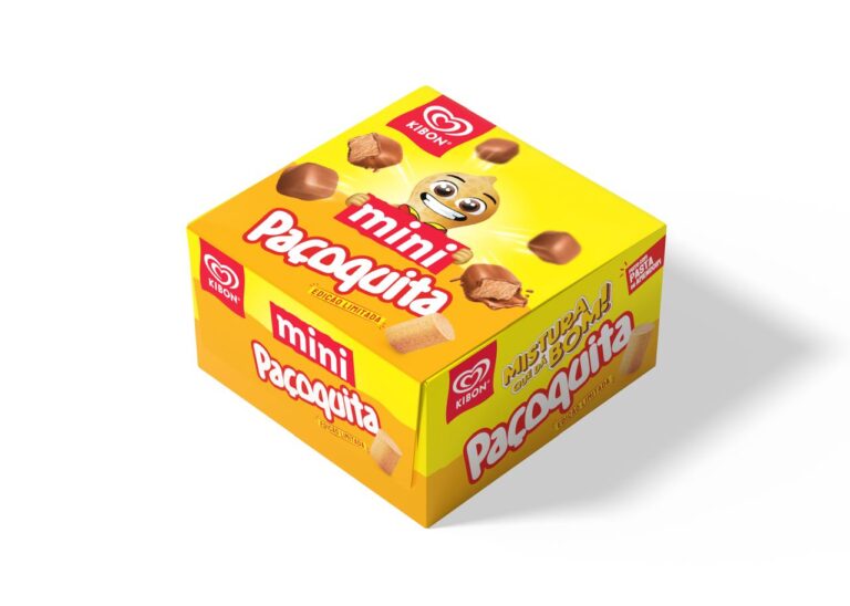 A Paçoquita e Kibon se uniram para lançar um bombom de sorvete inédito, com recheio cremoso de amendoim envolto por casquinha de chocolate.