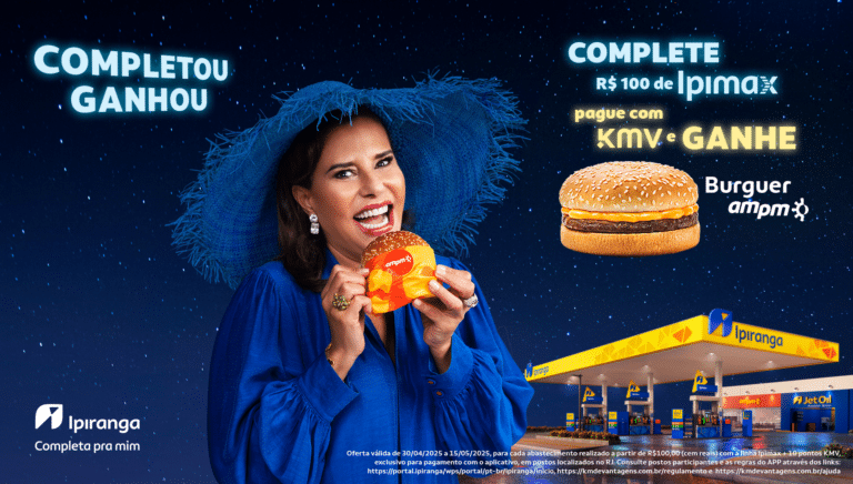 Ipiranga promete deixar as paradas nos postos ainda mais saborosas, com uma promoção que rende um Burger AmPm, sabor Classic Cheddar.