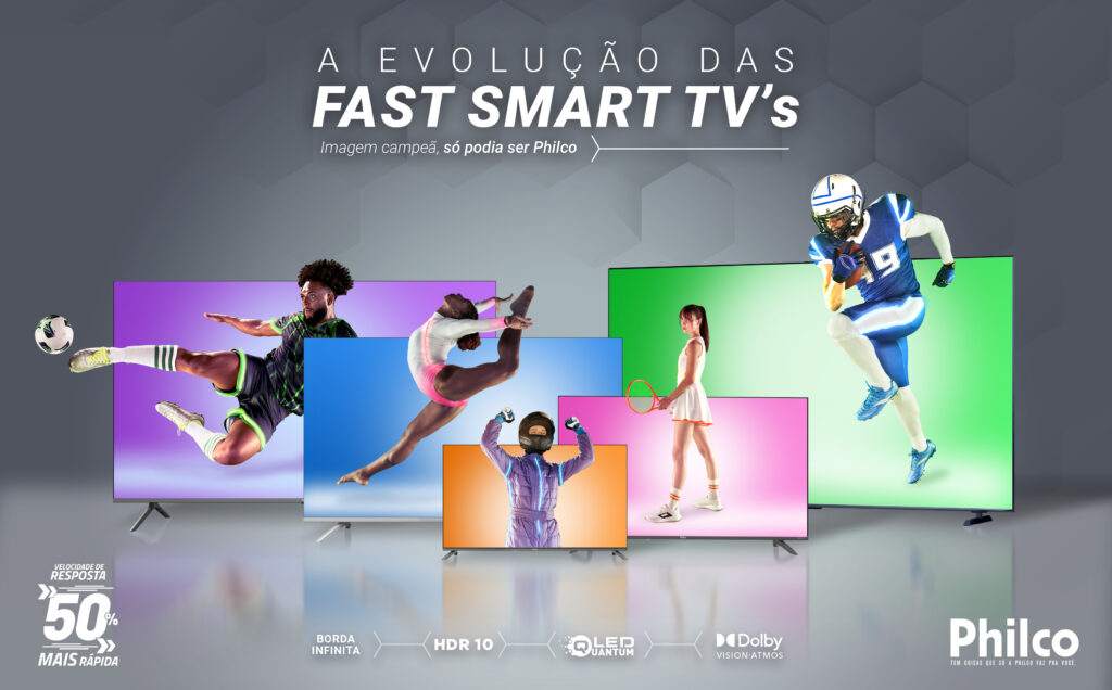 Philco estreia ação para a linha de Fast Smart TVs e reforça seu posicionamento como referência em tecnologia, desempenho e entretenimento.