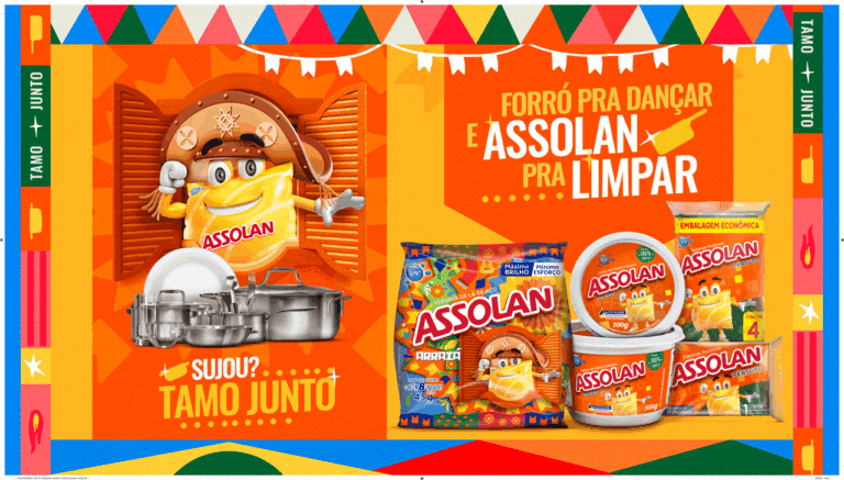 A Assolan anunciou a campanha de São João “Sujou? Tamo junto!”, celebrando o jeito nordestino de viver, festejar e cuidar da casa.