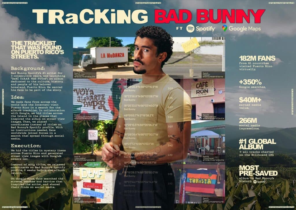 Cannes Lions 2025 - Bad Bunny transforma ruas de Porto Rico em faixas de álbum e conquista Grand Prix de Music com ação da DDB Latina (3)
