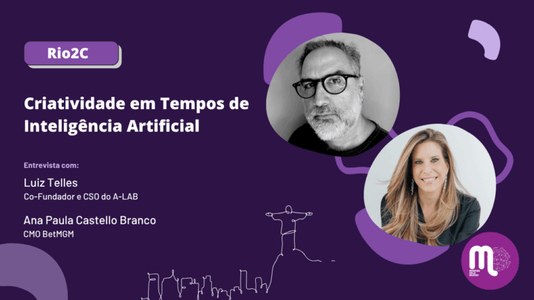 No Rio2C, o painel “Criatividade em Tempos de IA” reuniu Luiz Telles (A-LAB); Roberta Moraes (Artplan) e Ana Paula Castello Branco, (betMGM).