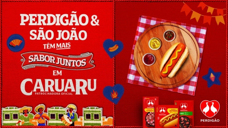 Perdigão, a marca mais vendida do Nordeste, anuncia patrocínio ao São João de Caruaru, considerado o maior do país.