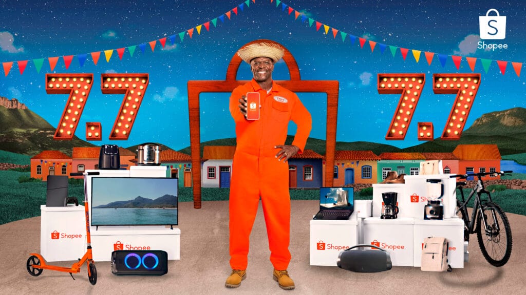 A Shopee renovou sua parceria com o astro americano Terry Crews, que estrelará todas as campanhas das próximas datas duplas até 2026. 