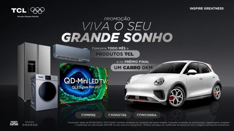A TCL apresenta a promoção "Viva Seu Grande Sonho", que vai premiar consumidores de todo o Brasil com produtos da marca.