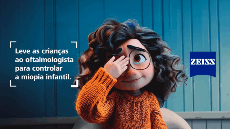 A ZEISS Vision acaba de lançar a campanha "Abra os olhos para a miopia infantil", em parceria com a REF+ e a ZUP Creative.