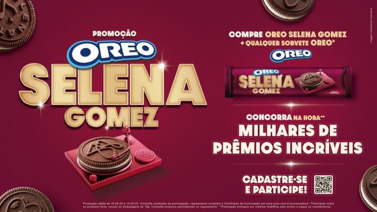 A Oreo preparou uma promoção especial para os consumidores, válida de 16 de junho a 14 de setembro de 2025.