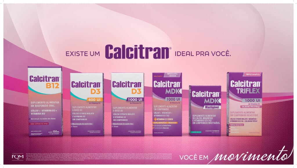 Calcitran lança campanha com o conceito “Existe um Calcitran ideal para você” e reforça atuação no cuidado com ossos, músculos e articulações.
