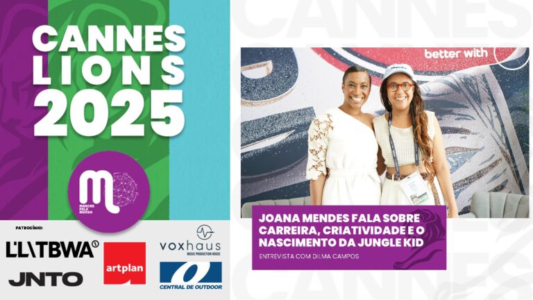 Joana Mendes fala sobre carreira, criatividade e o nascimento da Jungle Kid, em entrevista com Dilma Campos, diretamente do Cannes Lions.
