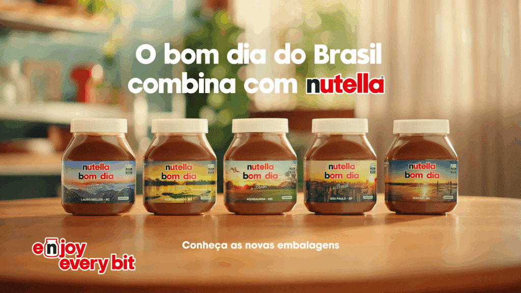 A Nutella acaba de lançar a campanha “Nutella Bom Dia”, uma homenagem à beleza natural e regional do Brasil.