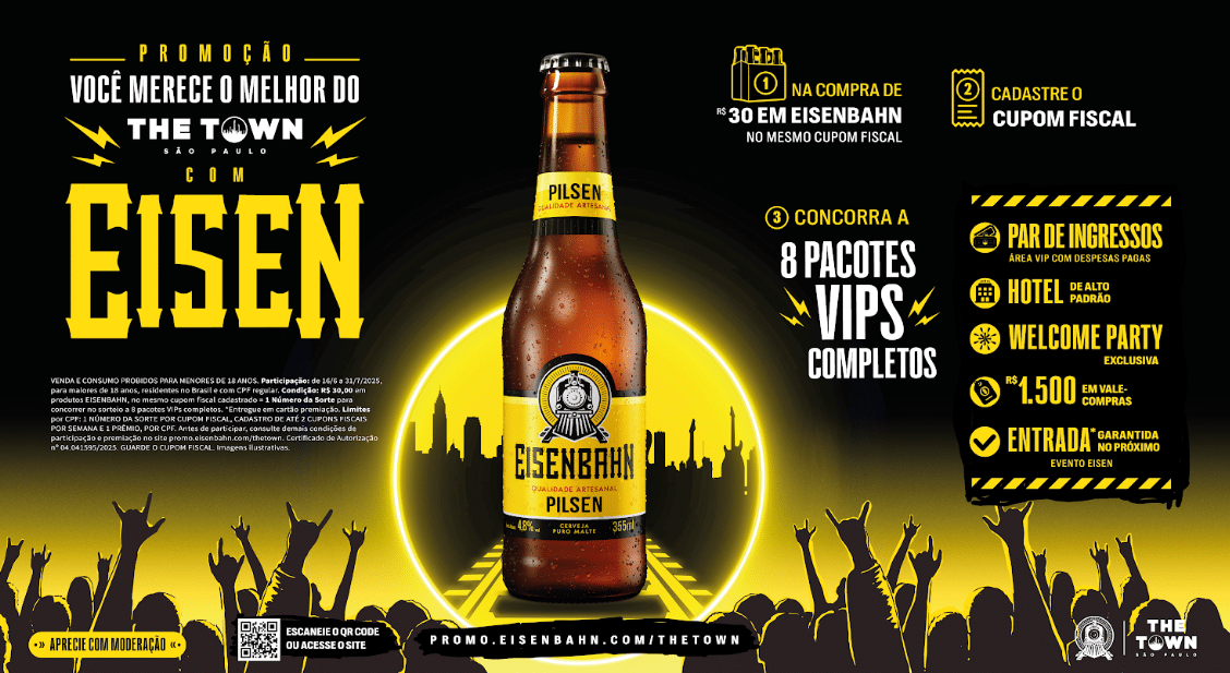 Eisenbahn lança promoção com experiência VIP no The Town 2025