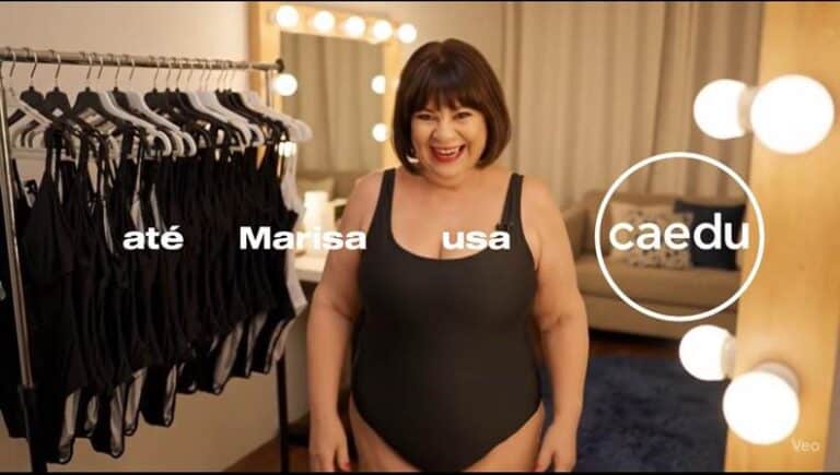 Marisa Maiô, influenciadora digital criada por IA, acaba de ser contratada pela Caedu para estrelar a campanha Liquida Leva Tudo.