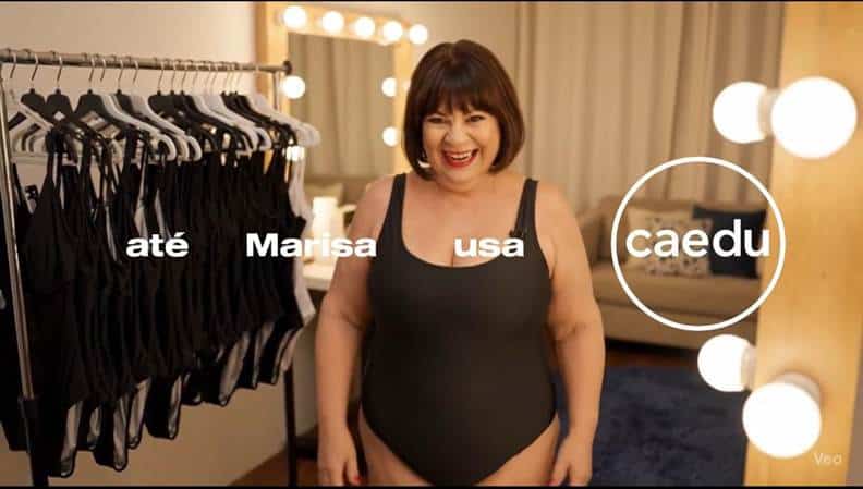 Marisa Maiô, influenciadora digital criada por IA, acaba de ser contratada pela Caedu para estrelar a campanha Liquida Leva Tudo.