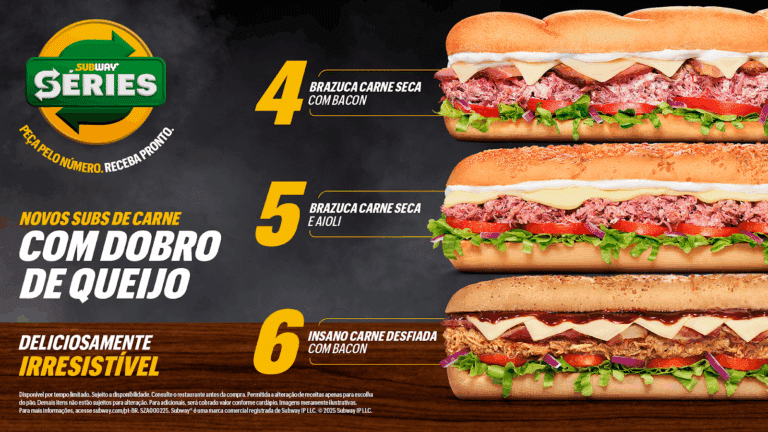 A Subway estreia a nova temporada da plataforma Subway Séries, agora com três criações inéditas protagonizadas pela carne bovina.