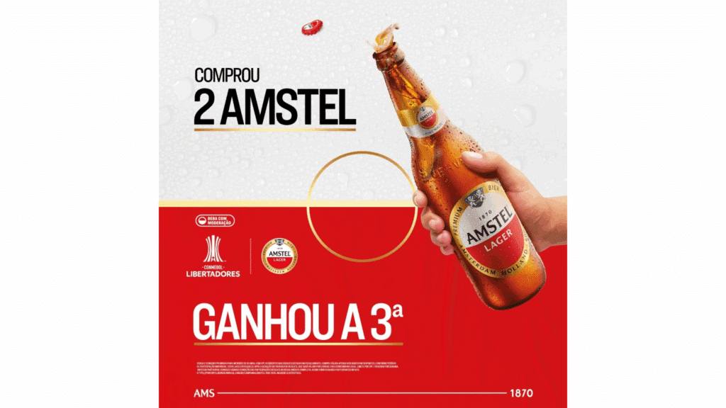 Para celebrar a volta da CONMEBOL Libertadores, a Amstel entra na festa como patrocinadora e cerveja oficial do torneio por quase uma década.