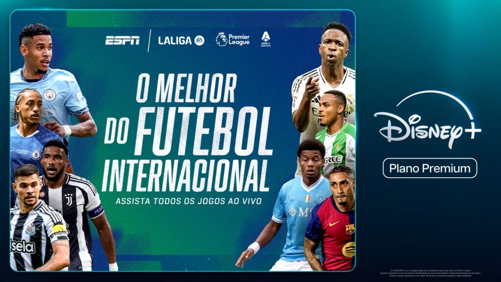 O Disney+ estreia campanha nas redes sociais para promover a nova temporada das grandes ligas europeias ao lado dos craques brasileiros.