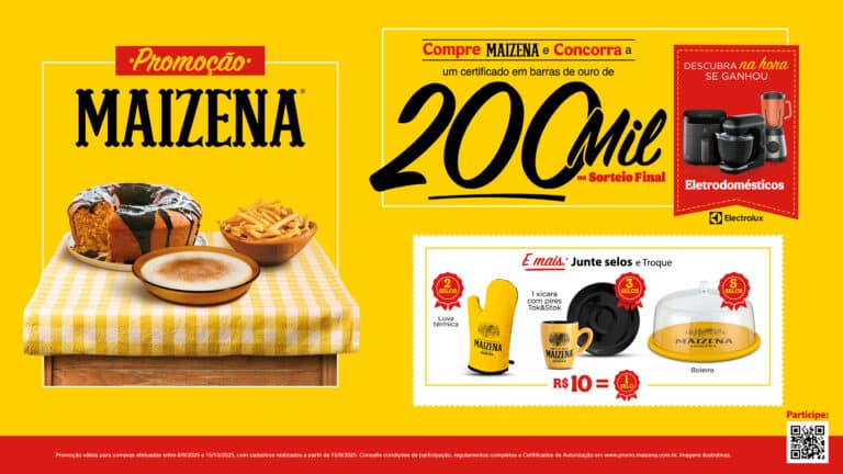 Maizena comunica o lançamento de promoção que reforça o propósito da marca de realçar texturas de receitas doces e salgadas.
