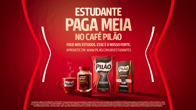 Inspirada na tradicional meia-entrada garantida por lei em eventos culturais e esportivos, a Pilão anuncia nova ação para o volta às aulas.