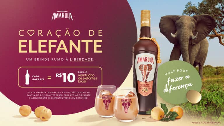 A Amarula apresenta a iniciativa "Coração de Elefante", que une arte urbana, experiência sensorial e apoio a causas socioambientais.