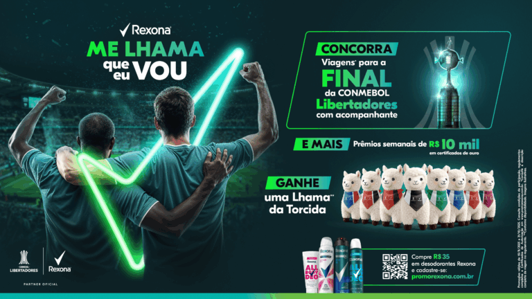 Parceira da CONMEBOL Libertadores, Rexona anuncia promoção para os consumidores da marca que amam futebol.