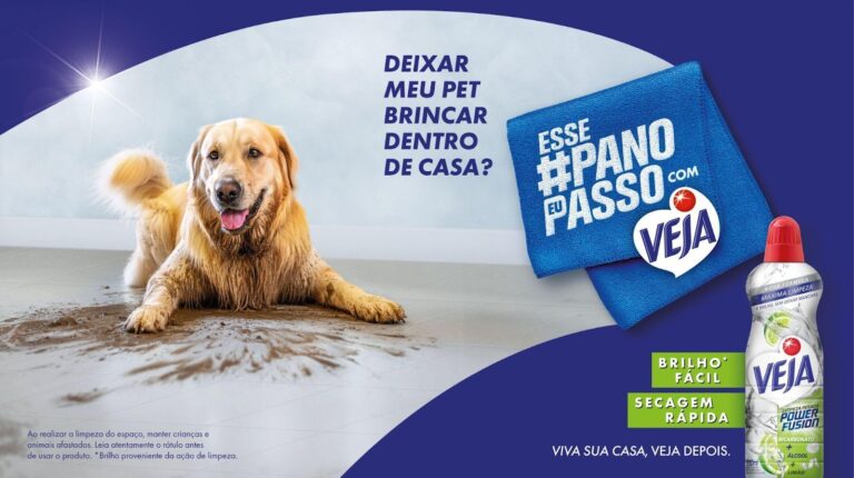 Veja, a marca de limpeza mais escolhida pelos brasileiros, apresenta a nova campanha "Esse pano eu passo com Veja".