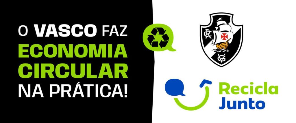 O Vasco da Gama firmou uma parceria com o Recicla Junto, projeto de economia circular criado pela Cristalcopo.