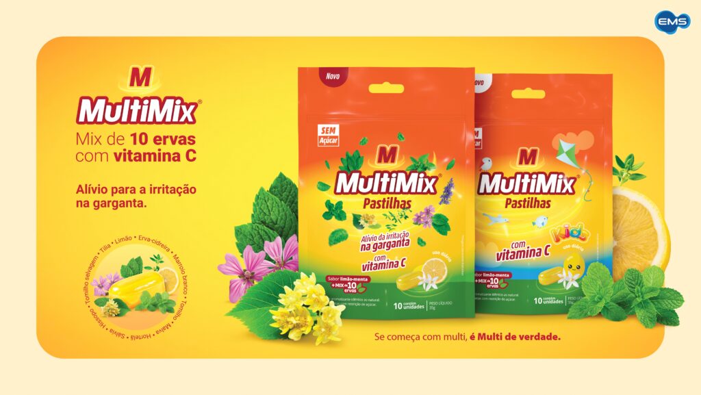 A Multimix Pastilhas, produot da EMS, apresenta sua nova campanha publicitária, reforçando os diferenciais do produto.