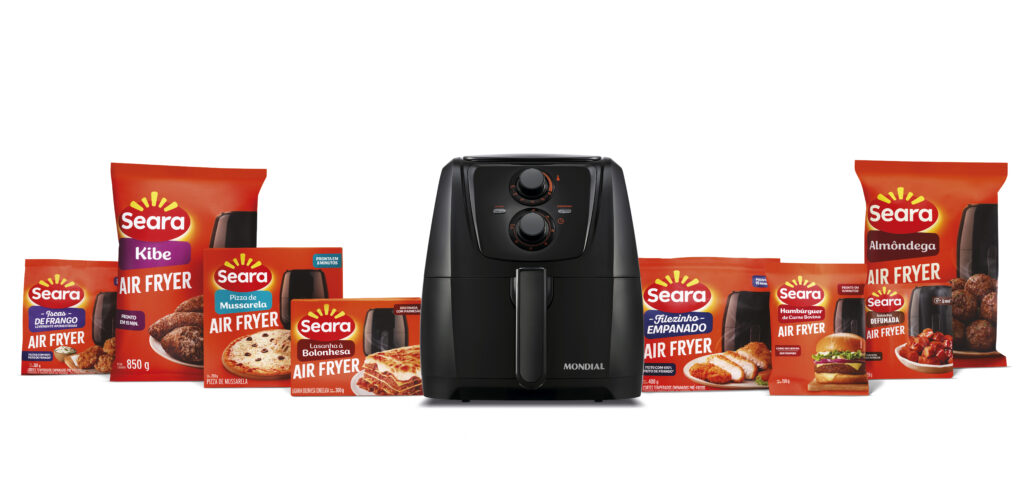 A Seara entra no setor de eletrodomésticos com o lançamento da Air Fryer Seara, desenvolvida em parceria com a Mondial.