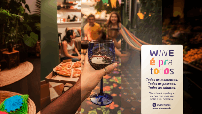 A Wine acaba de lançar a campanha "Wine é pra Todos", iniciativa que reforça sua missão de democratizar o consumo de vinho no Brasil.