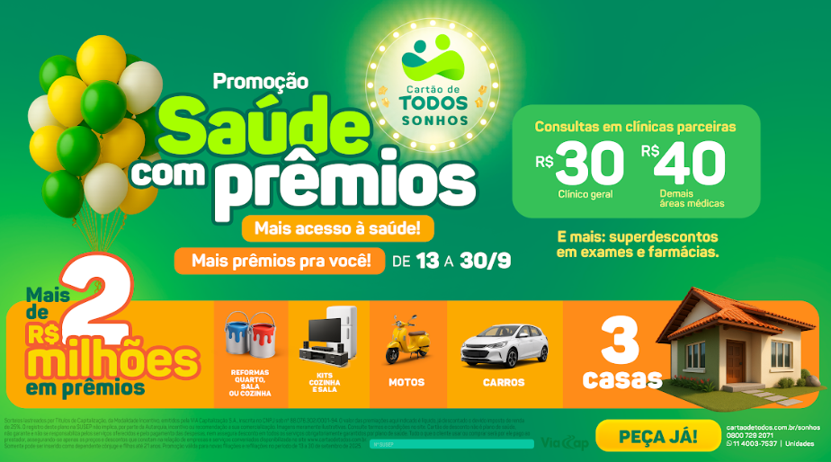 O Cartão de TODOS celebra o seu aniversário de 24 anos com a campanha promocional mais grandiosa de sua história.
