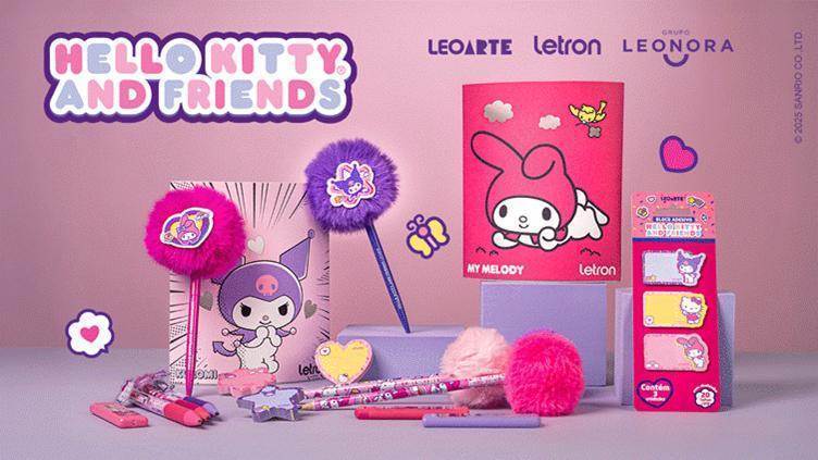 Grupo Leonora reforça parceria com a Sanrio do Brasil com coleção que traz My Melody e Kuromi para seu portfólio ao lado da Hello Kitty.