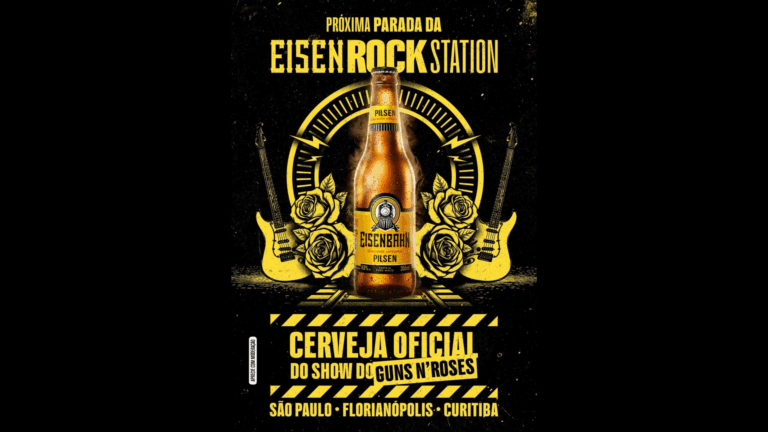 Eisenbahn é a cerveja dos shows do Guns N' Roses, e estará presente nas apresentações de Florianópolis (SC), São Paulo (SP) e Curitiba (PR).