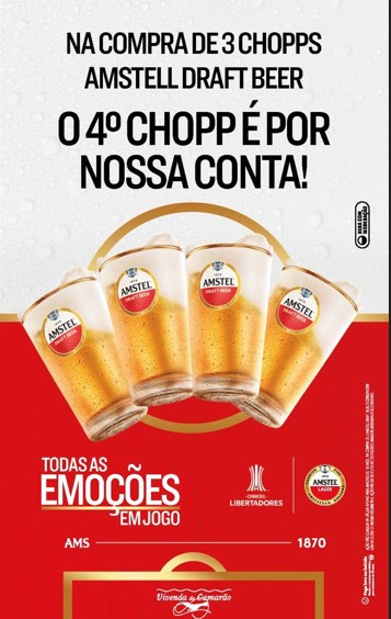 Para acompanhar as emoções da Copa Libertadores da América, a Vivenda do Camarão e a Amstel lançam uma promoção especial.