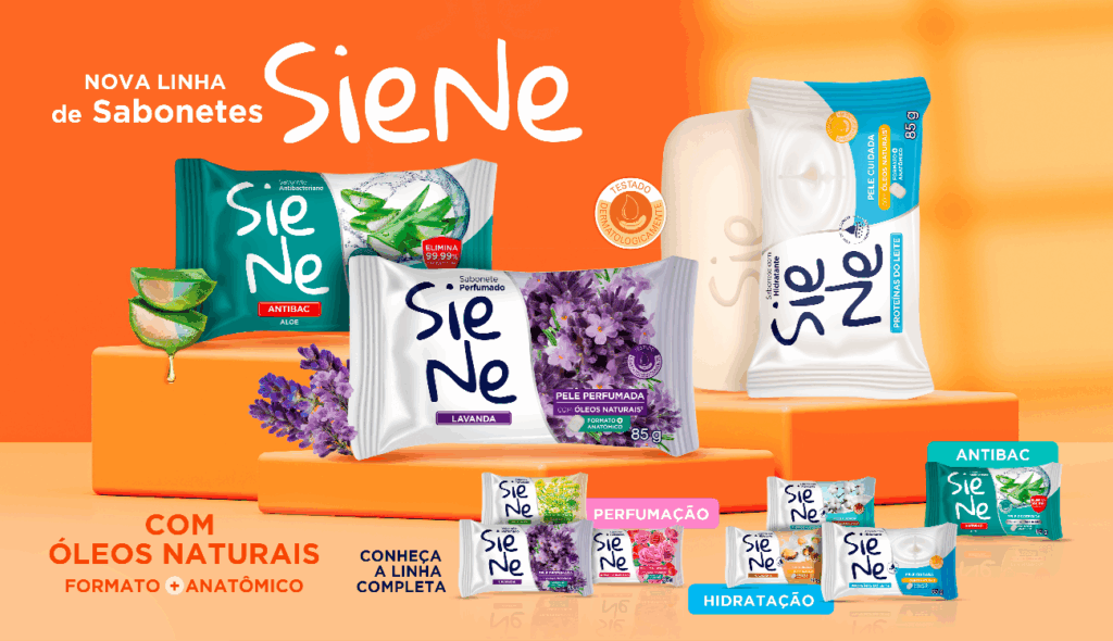 A Ypê relança sua linha de sabonetes Siene em três versões, e reforça sua presença no mercado de cuidados pessoais.