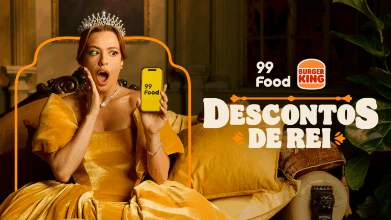 99Food estreia campanha promocional com o Burger King, e protagoniza movimento que une conceito criativo com benefício real para o consumidor.