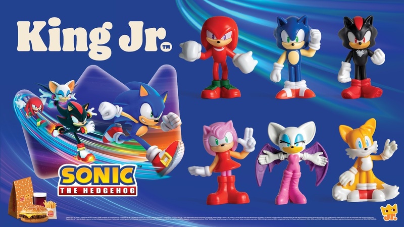 Burger King anuncia o retorno de Sonic ao cardápio infantil da rede. A partir de hoje, o Combo King Jr. ganha novos brinquedos exclusivos.
