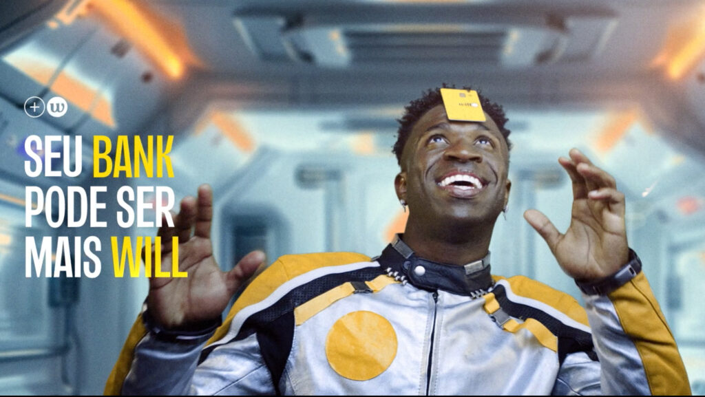 A nova campanha do seguro cartão do will bank coloca Vini Jr. na missão de proteger os 12 milhões de clientes do banco digital.