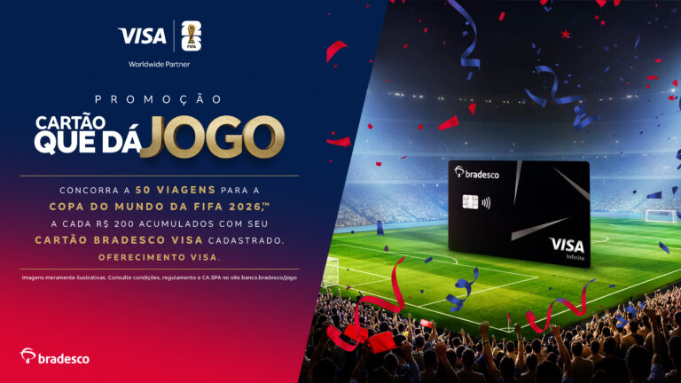 A Visa e o Bradesco iniciam promoção “Cartão que dá jogo”, que vai transformar a torcida dos clientes em experiências inesquecíveis.