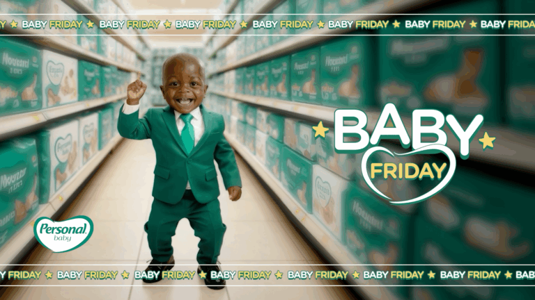 A Personal Baby apresenta as ofertas da Baby Friday, uma variante da Black Friday própria da marca em campanha criada pela monkey-land.